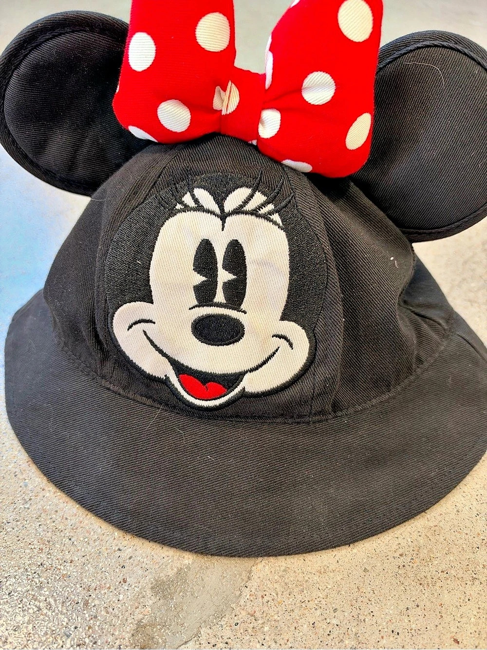 Disney Parks Minnie Mouse Ear Bucket Hat Baby 52CM